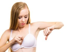 sad girl with small breast